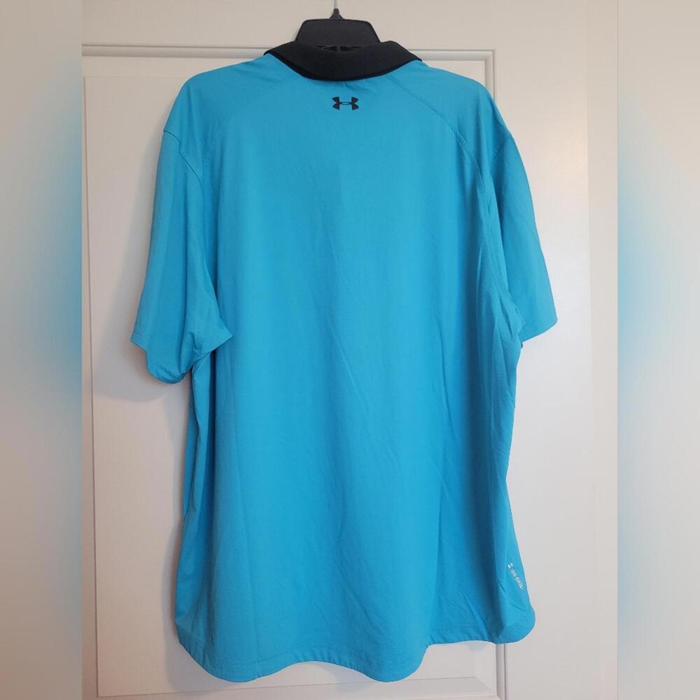 Under Armour Loose Fit Men's Teal Polo Shirt XXL (AT-03) - Picture 4 of 7
